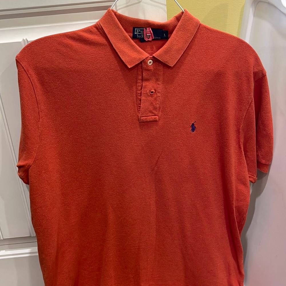 Men’s orange shirt sleeve Ralph Lauren polo